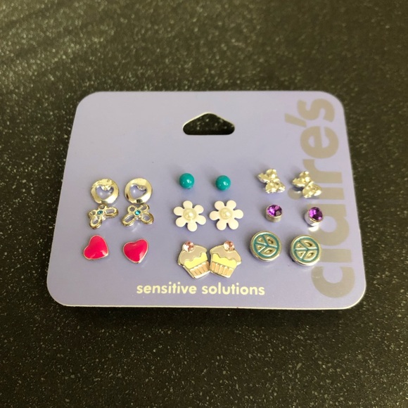 🧁🦋☮️NWT Claire’s sensitive solutions earring lot - Picture 3 of 6